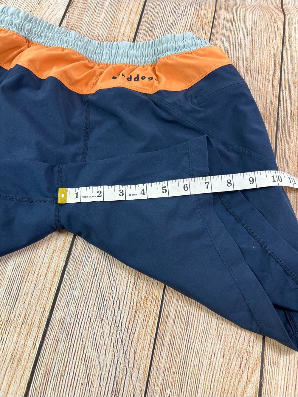 Mens BIRDDOGS Boom Shorts Athletic Lined Shorts 7" Blue Orange Size Medium - Picture 5 of 6